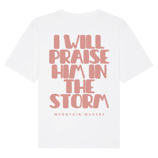 I will praise him Back Oversized T-Shirt Spring Sale