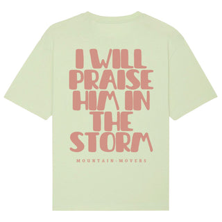 I will praise him Back Oversized T-Shirt Spring Sale