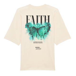 Faith streetwear premium oversized T-shirt met backprint lenteuitverkoop