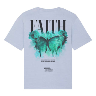 Faith streetwear oversized T-shirt met backprint lenteuitverkoop
