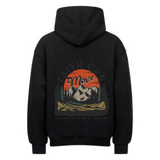 Mountains Retro Oversized Hoodie BackPrint