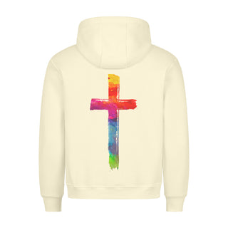 Colored Cross Back Hoodie